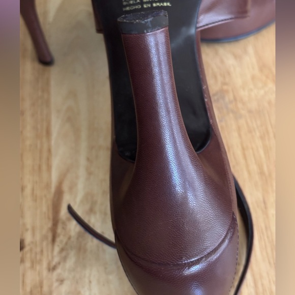 Andrea Brown Heels with Ankle Straps Size 7,5 - Picture 3 of 9